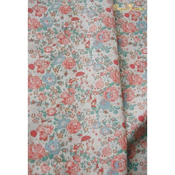 Elastic Pen Holder Bookmark – bunnies and roses, rabbit, Journal Pouch - Picture 2 of 16